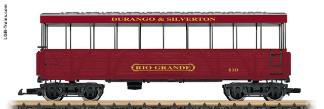 LGB D&S RR “Rio Grande” Open-Air Observation Car 30261