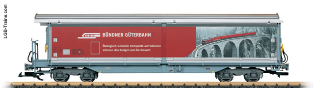 LGB RhB Type Hai-tvz Sliding Wall Boxcar 48573