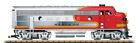 LGB Santa Fe F7A Diesel Locomotive 314 20583