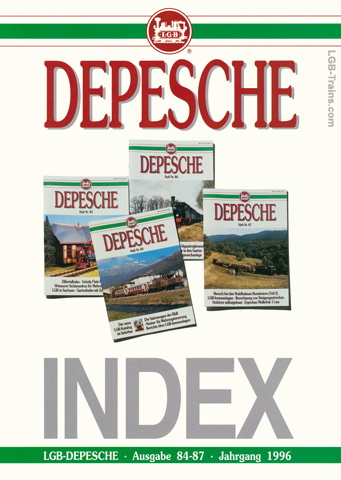 LGB Depesche 1996 Index #84-87 German