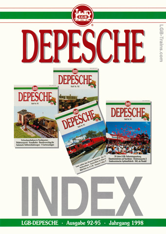 LGB Depesche 1998 Index #92-95 German